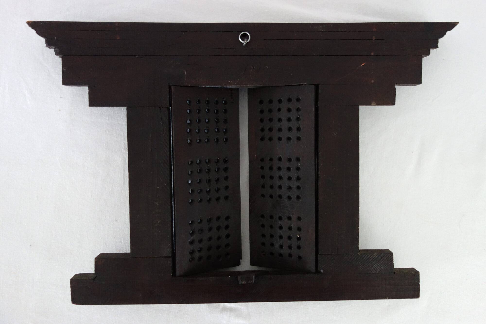 Old Newari Nepali window in carved wood
