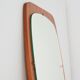 Large Scandinavian teak free-form mirror 1960