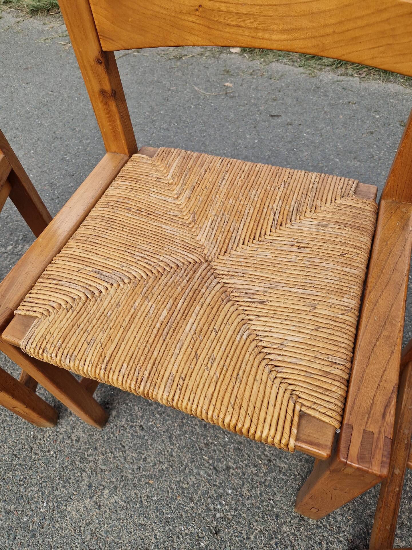 Set of 4 elm chairs from the Regain house.