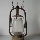 Old storm lamp lantern l'Indispensable Paris brass glass workshop decoration