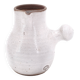 Minimalist white ceramic pitcher signed Pierlot, 1960s