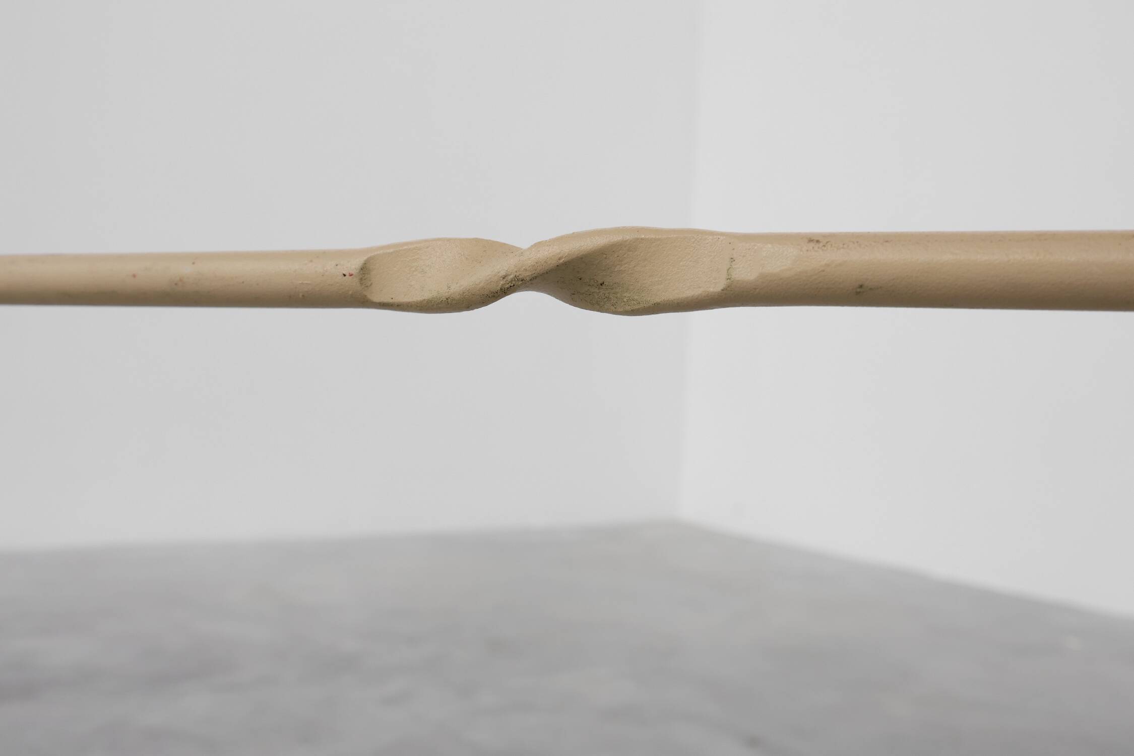 20th century French bistro table with cast iron base and oak top