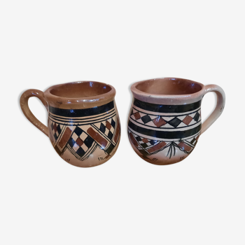 Paire de mugs style ethnique