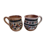 Paire de mugs style ethnique