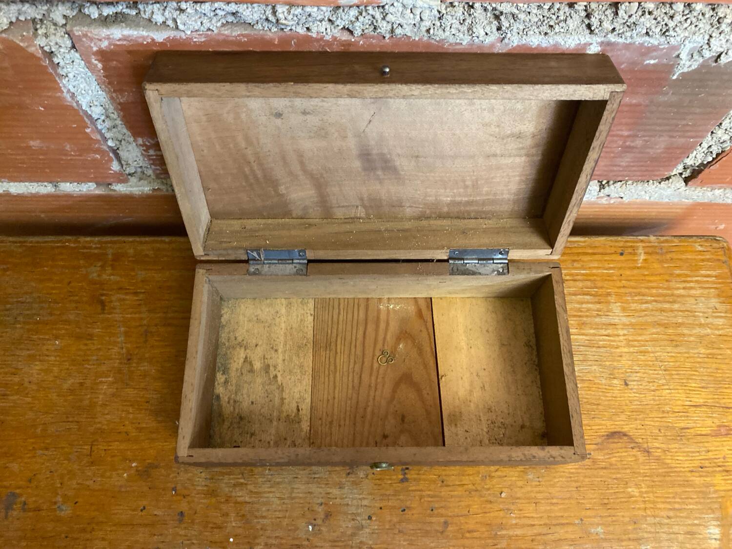 Antique wooden box with vintage clasp