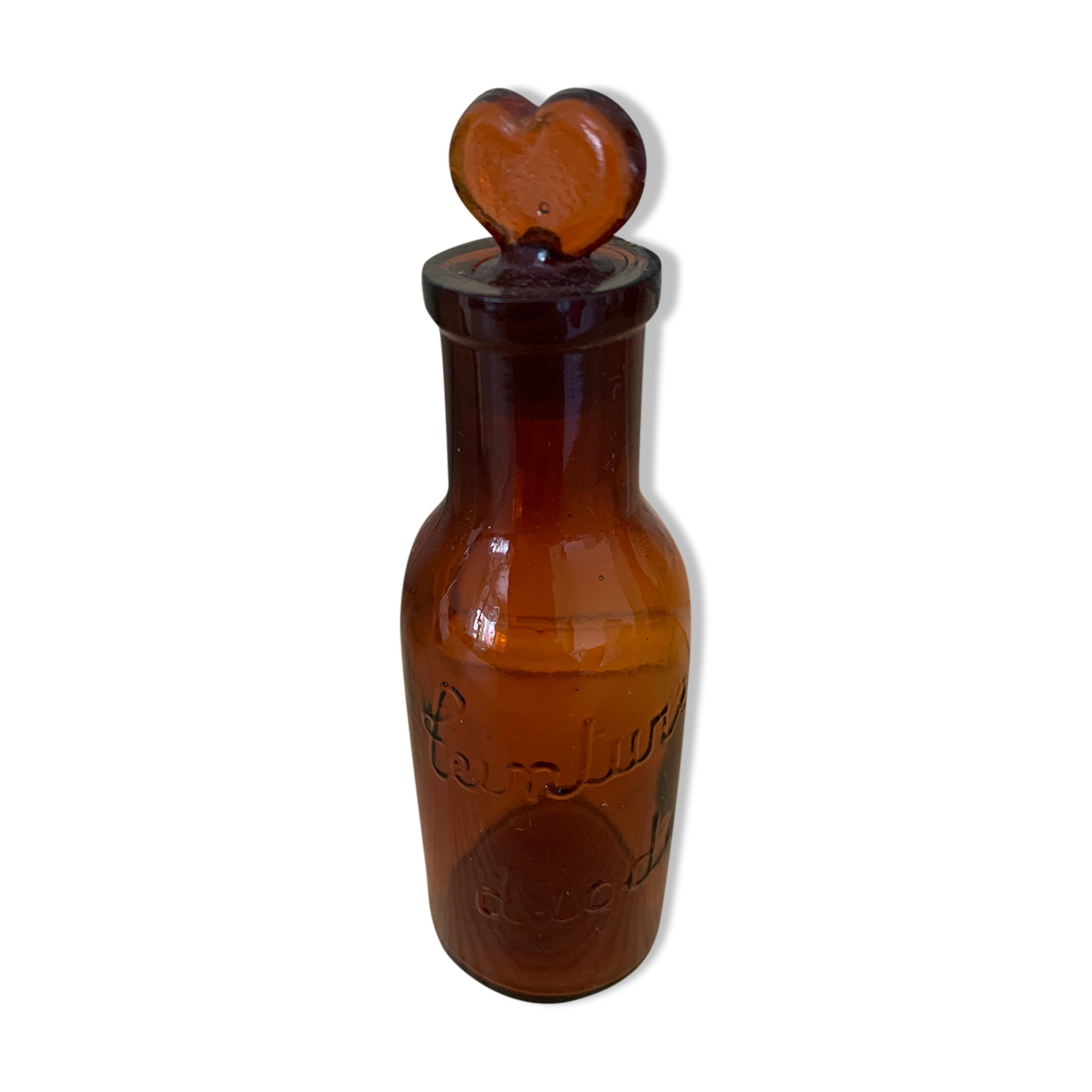 Small amber pharmacy bottle