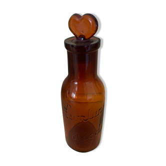 Small amber pharmacy bottle