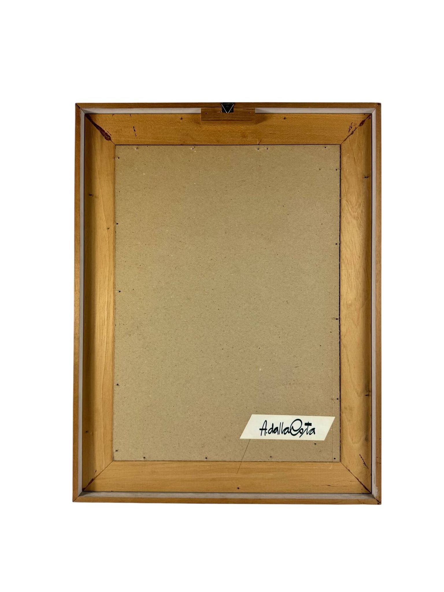 Amleto Dalla Costa, original serigraph framed, Milan Italy 1980s
