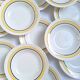 Assiettes creuses Moulin des Loups jaune moutarde