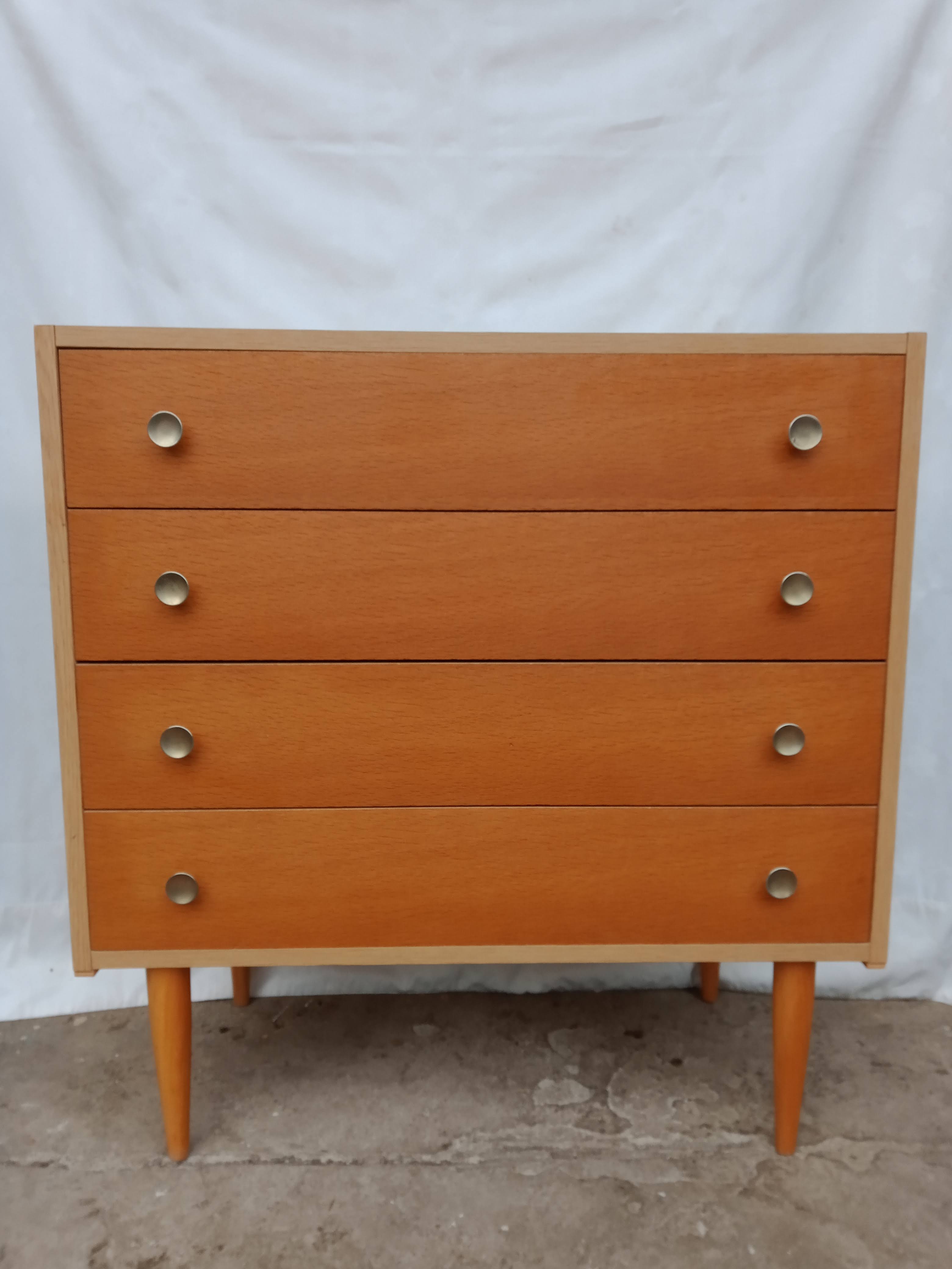 Vintage four-drawer chest of drawers