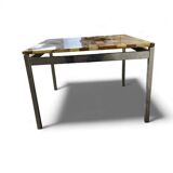 Table basse carrée vintage en onyx