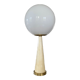 Conic parchment and brass table lamp, France 1960