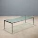 Vintage DePadova coffee table, designed by Ross Littell, glass, 1960s.