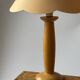 2 vintage wooden and fabric bedside lamps