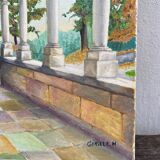 Old oil painting on canvas