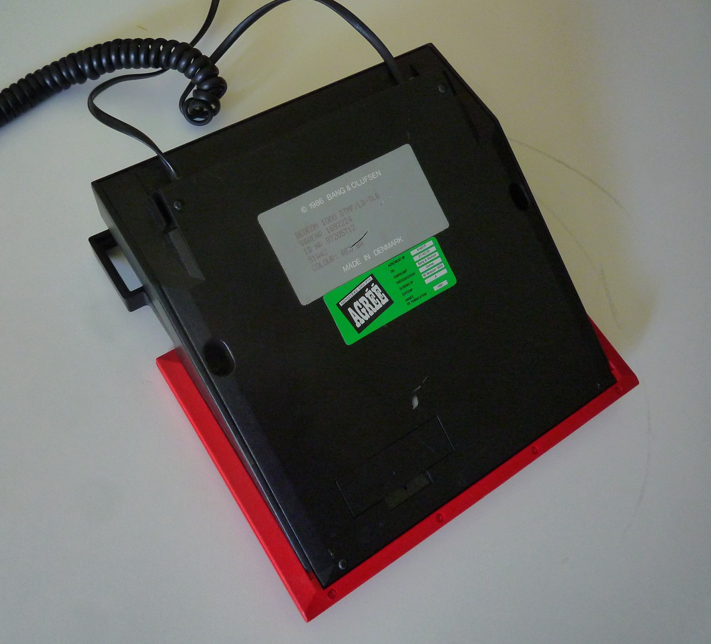 Téléphone Bang & Olufsen, Beocom 2000, millésime 1986, Danemark