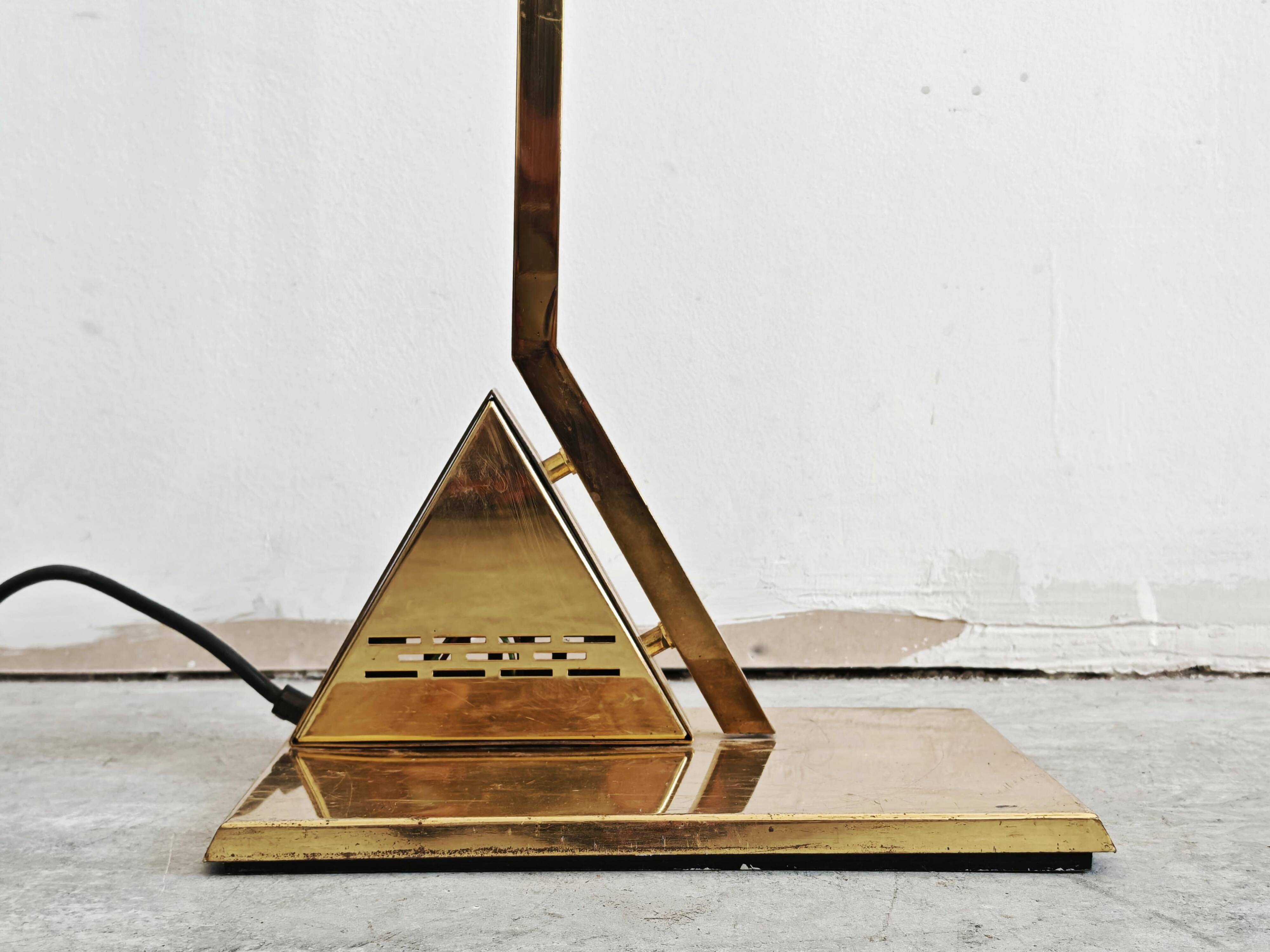 Mid Century Modern brass floor lamp by Peill & Putzler
