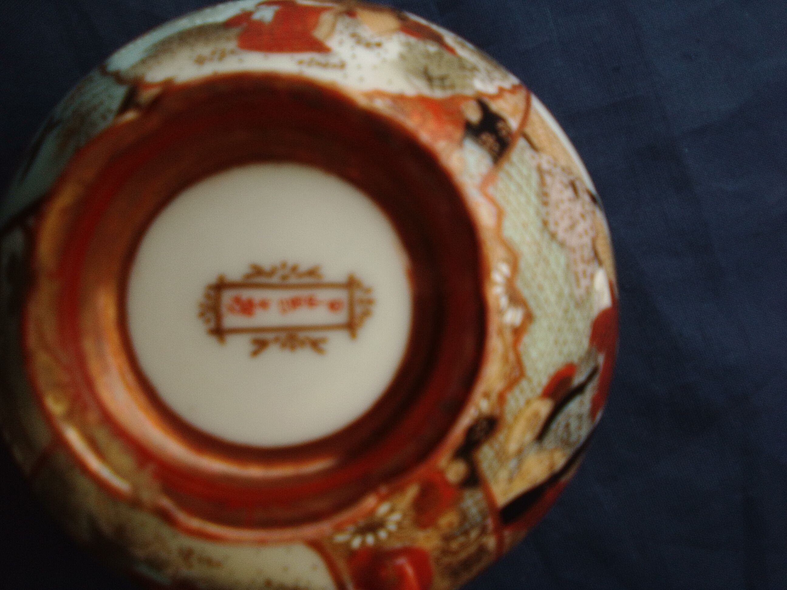 Porcelain tea cup Japanese pattern diam 9.5 cm