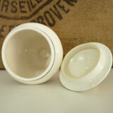 Ex-Ruscus apothecary pot in st Clement's earthenware