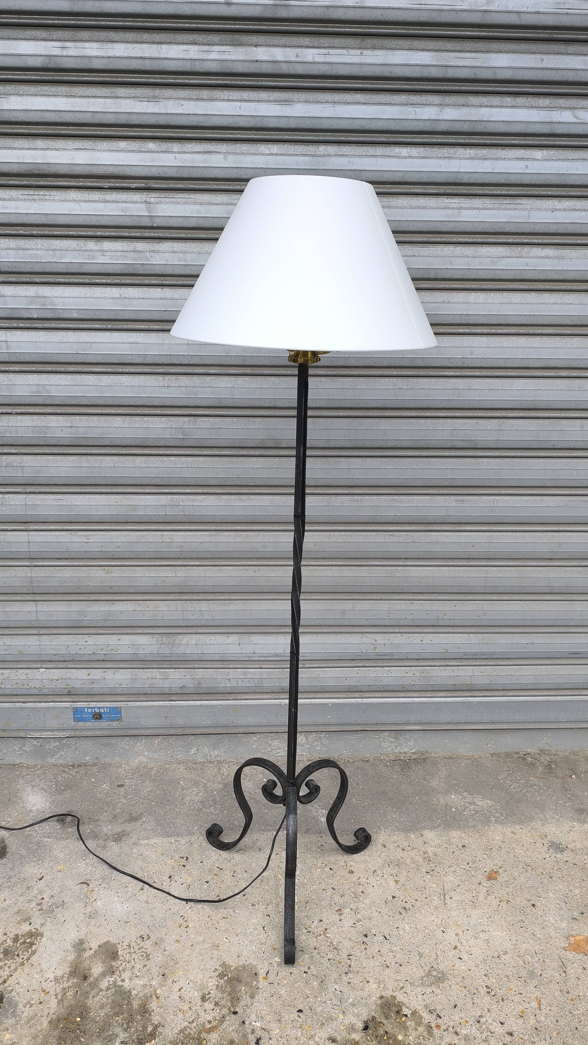 Wrought iron floor lamp 1950