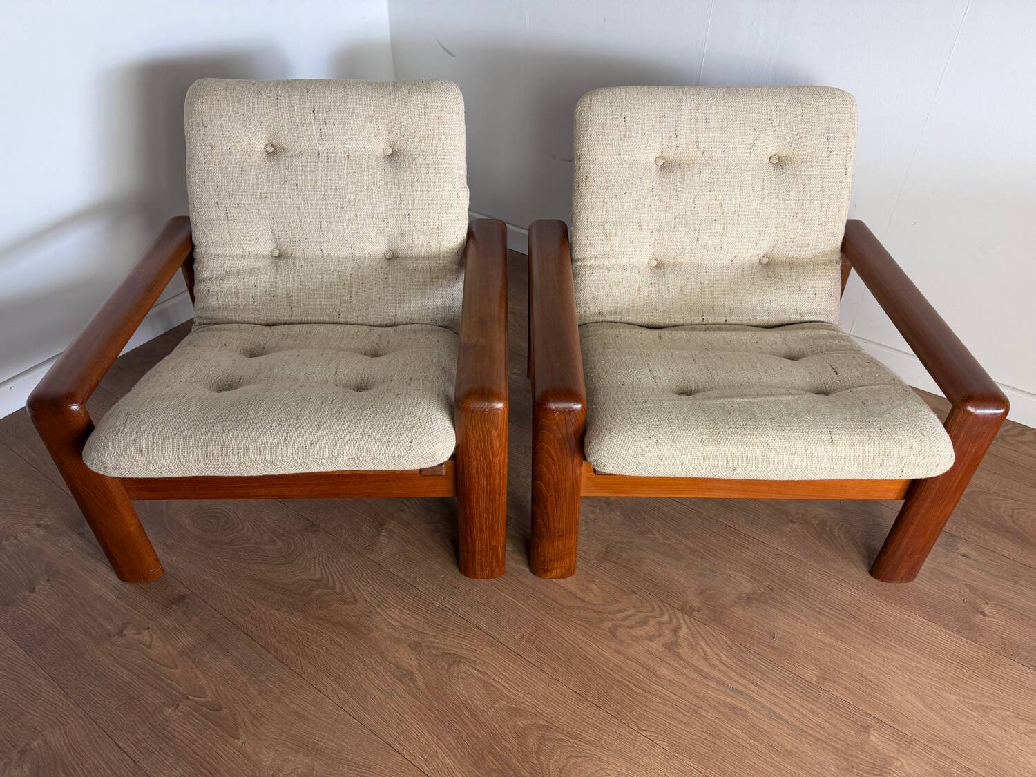 Pair of Scandinavian armchairs – 1970 - Attributed to EMC Mobel Denmark