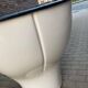 2x Joe Colombo Elda LONGHI Chair Black leather, White fiberglass