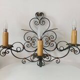 Antique wrought iron wall light from the 50s