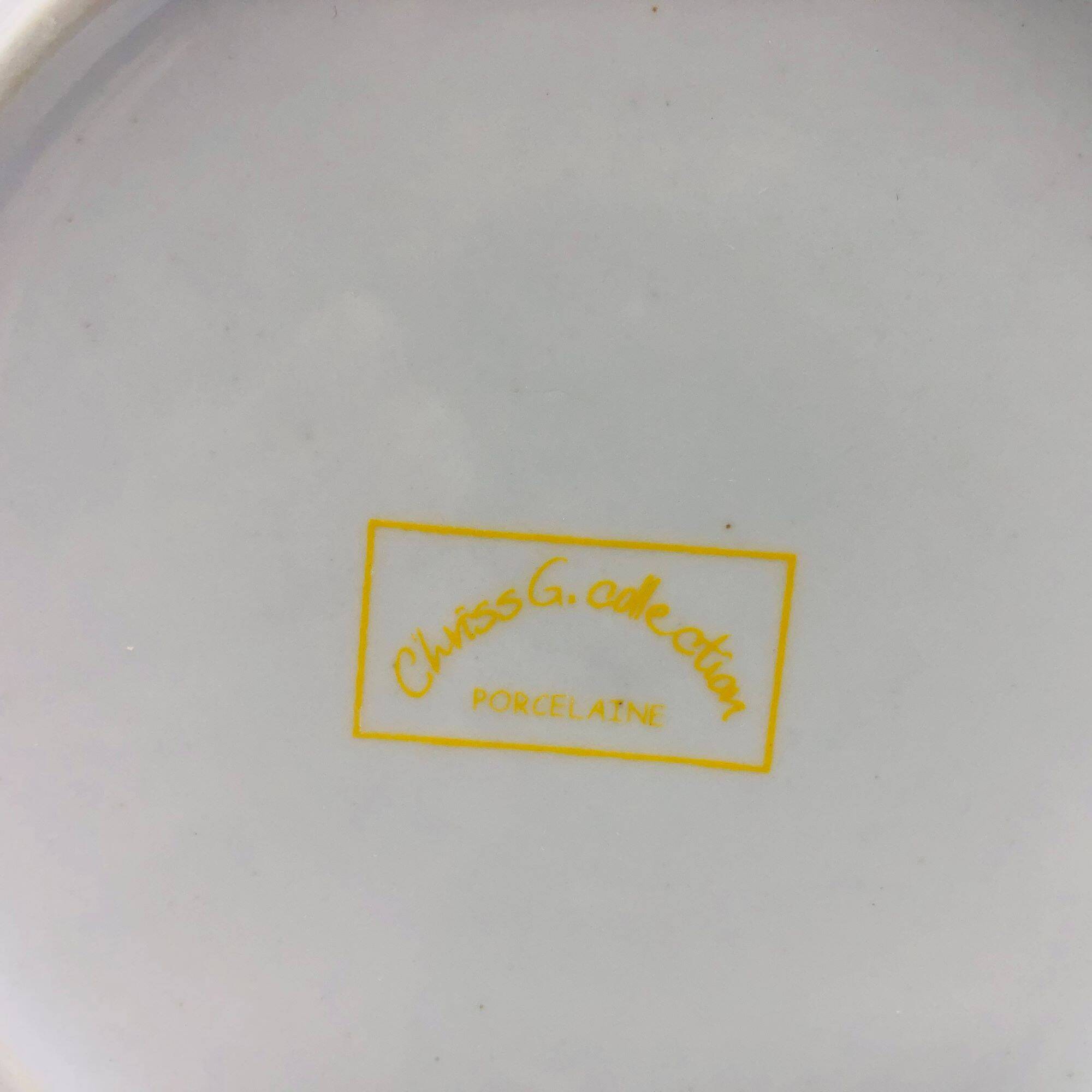 6 porcelain deep plates “chriss g. collection”