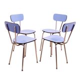 Chaises de café en formica coloré tchécoslovaque du milieu du siècle, 1960, ensemble de 4