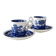 2 Spode Copeland “Blue Tower” Espresso Cups with Saucers – English Vintage