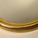 Oval gilded wood mirror 45 x 34