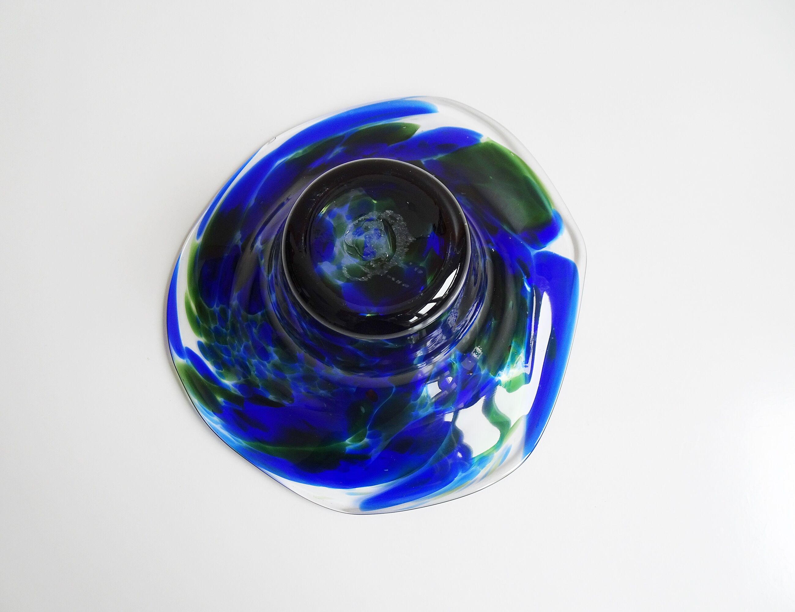 colorful glass art bowl
