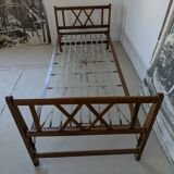 Bed, daybed, style reconstruction, in oak, 1950s.