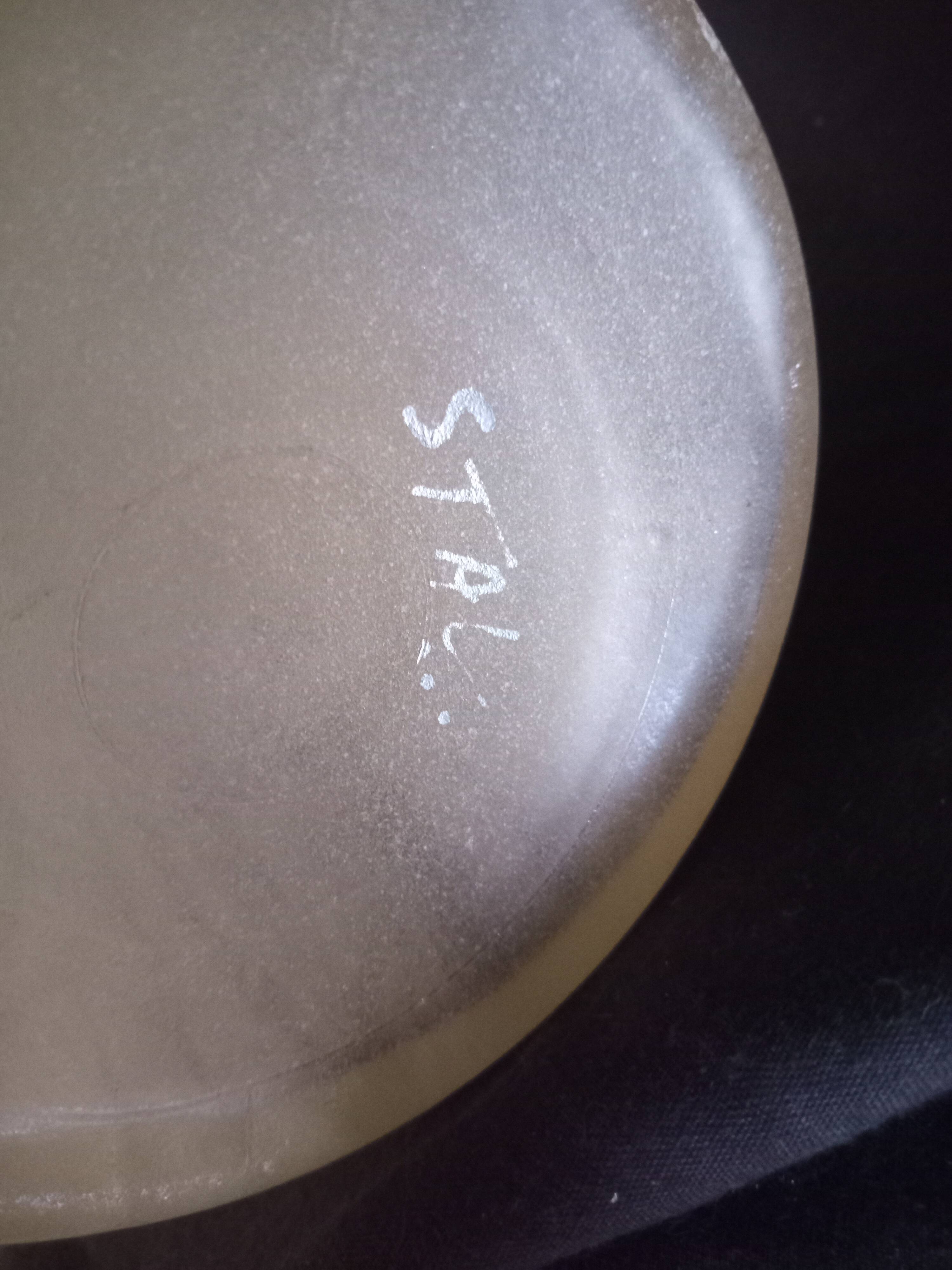 Kevin Stal (Son of Eric Saint Val) - Frosted glass bottle vase, h-48 cm.