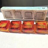 Swedish Design lot of 4 glass vintage ashtrays 1960's