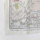 Vintage map 1970 Paris and its suburbs 75x55cm duplex