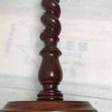 Sellette colonne en hêtre en bois tourné années 40