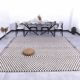 9x10 Checkered Brown White Moroccan Rug, 268x298Cm