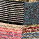 Plaid patchwork multicolore en laine
