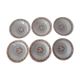6 plates orange flowers model scania arcopal france vintage