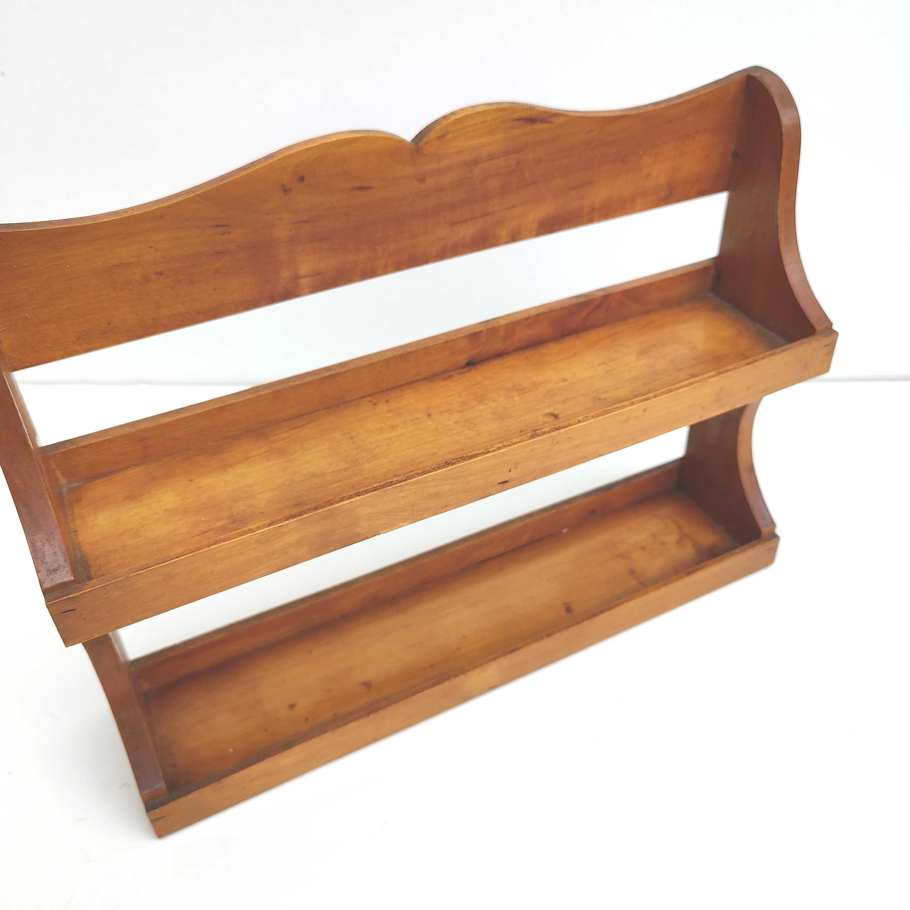 Wooden wall shelf for spices