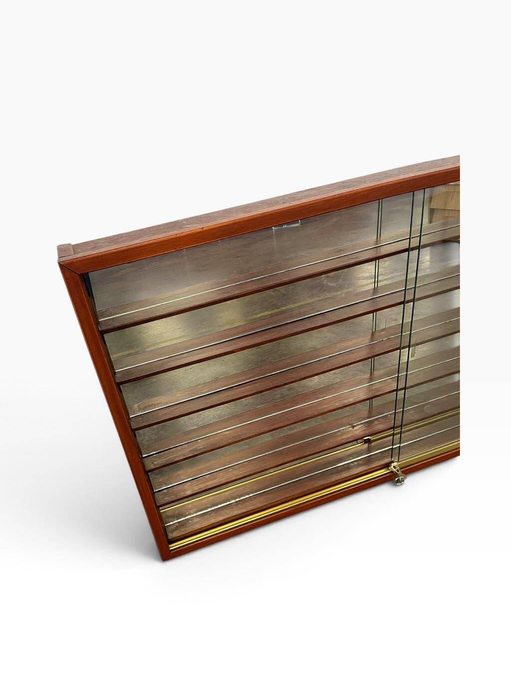 Vintage shallow wooden display shelf/wall support.