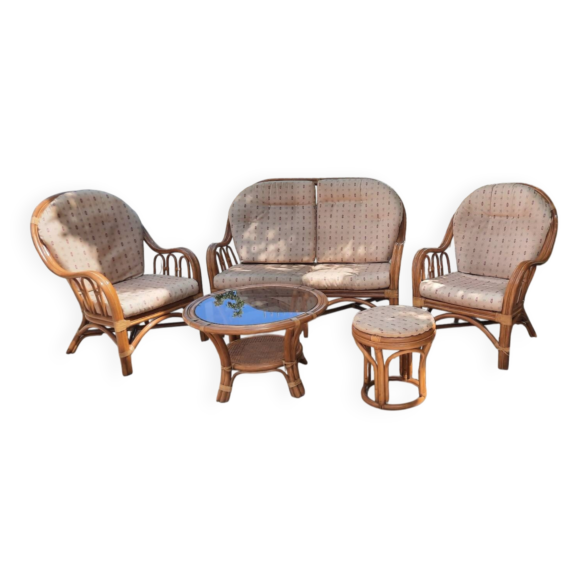 Salon de jardin en rotin