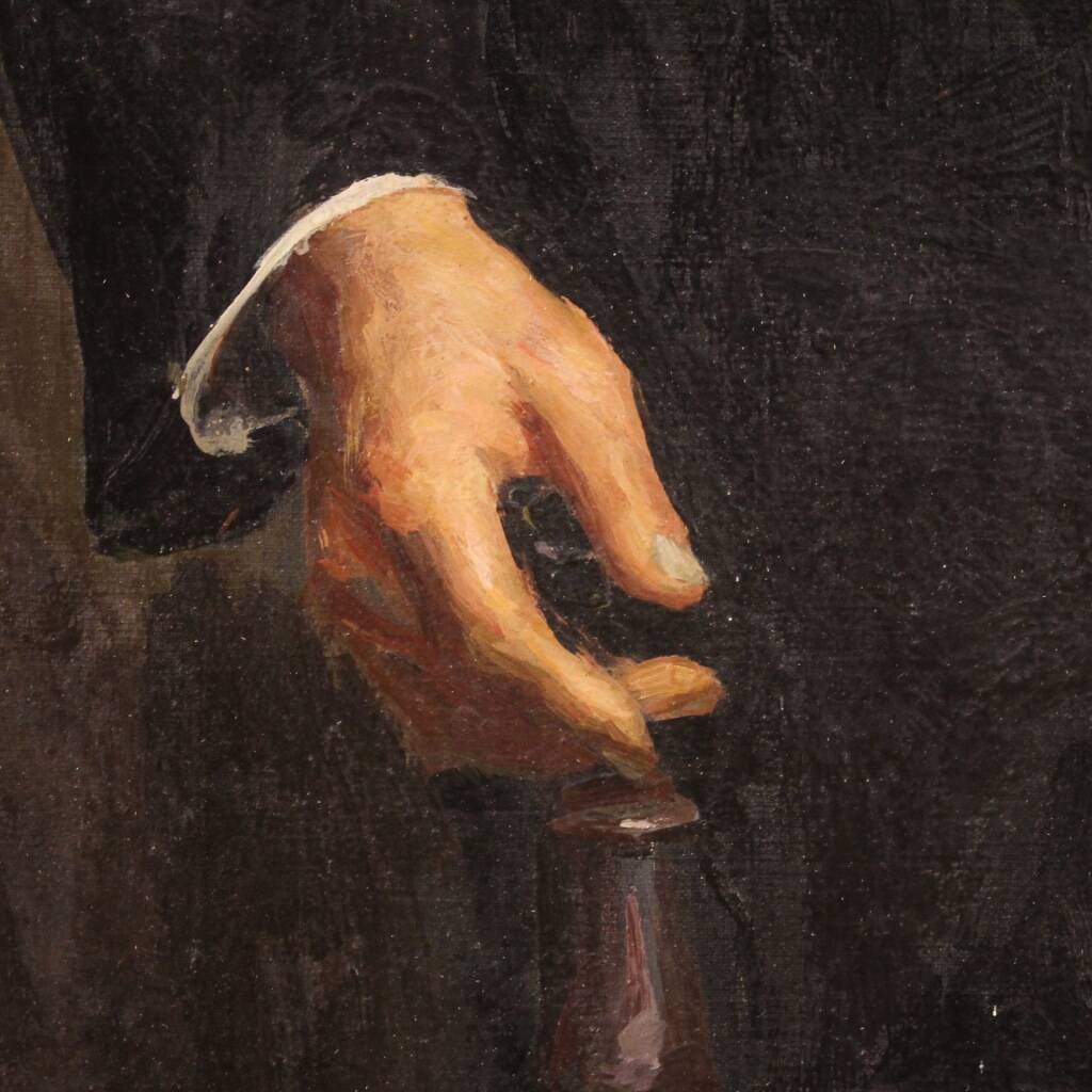 Italian painting signed Agazzi and dated 1908