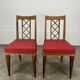 Pair of 1950s wooden cross-braced chairs