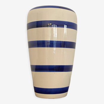 Vase en céramique bleu et blanc