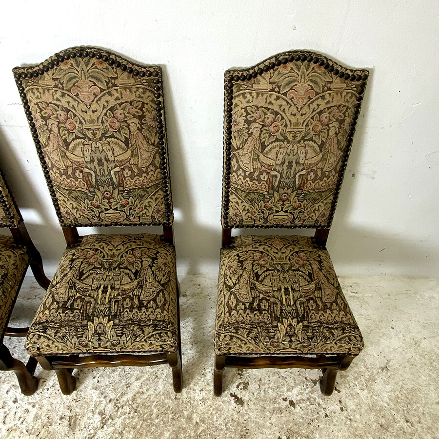 Set of 8 Louis XIII style chairs