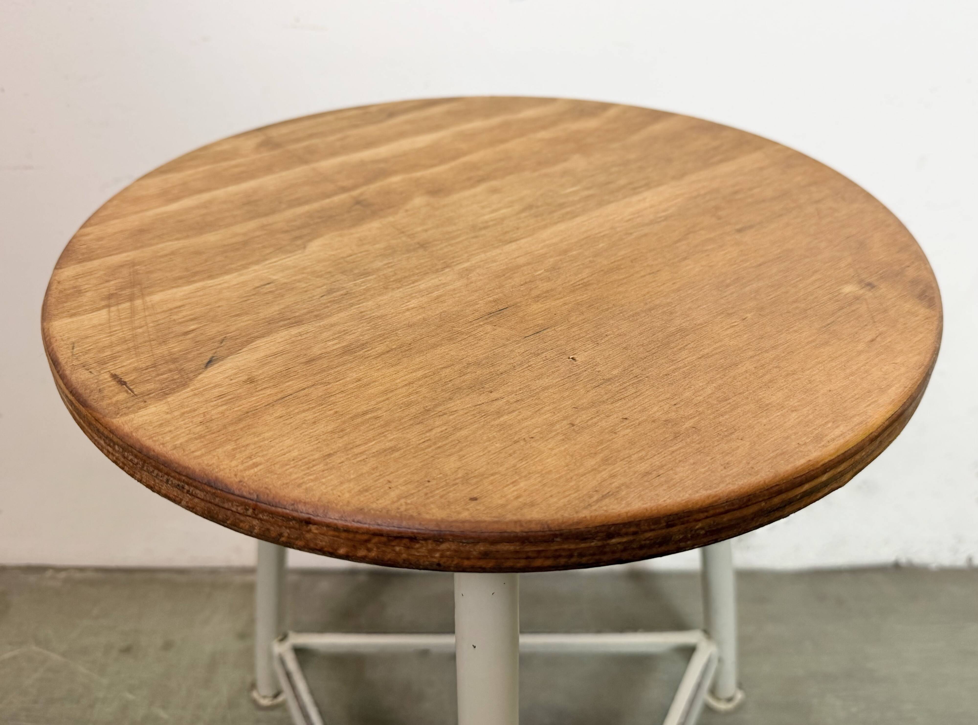 Grey Industrial Workshop Stool, 1960s