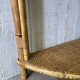 Vintage rattan console