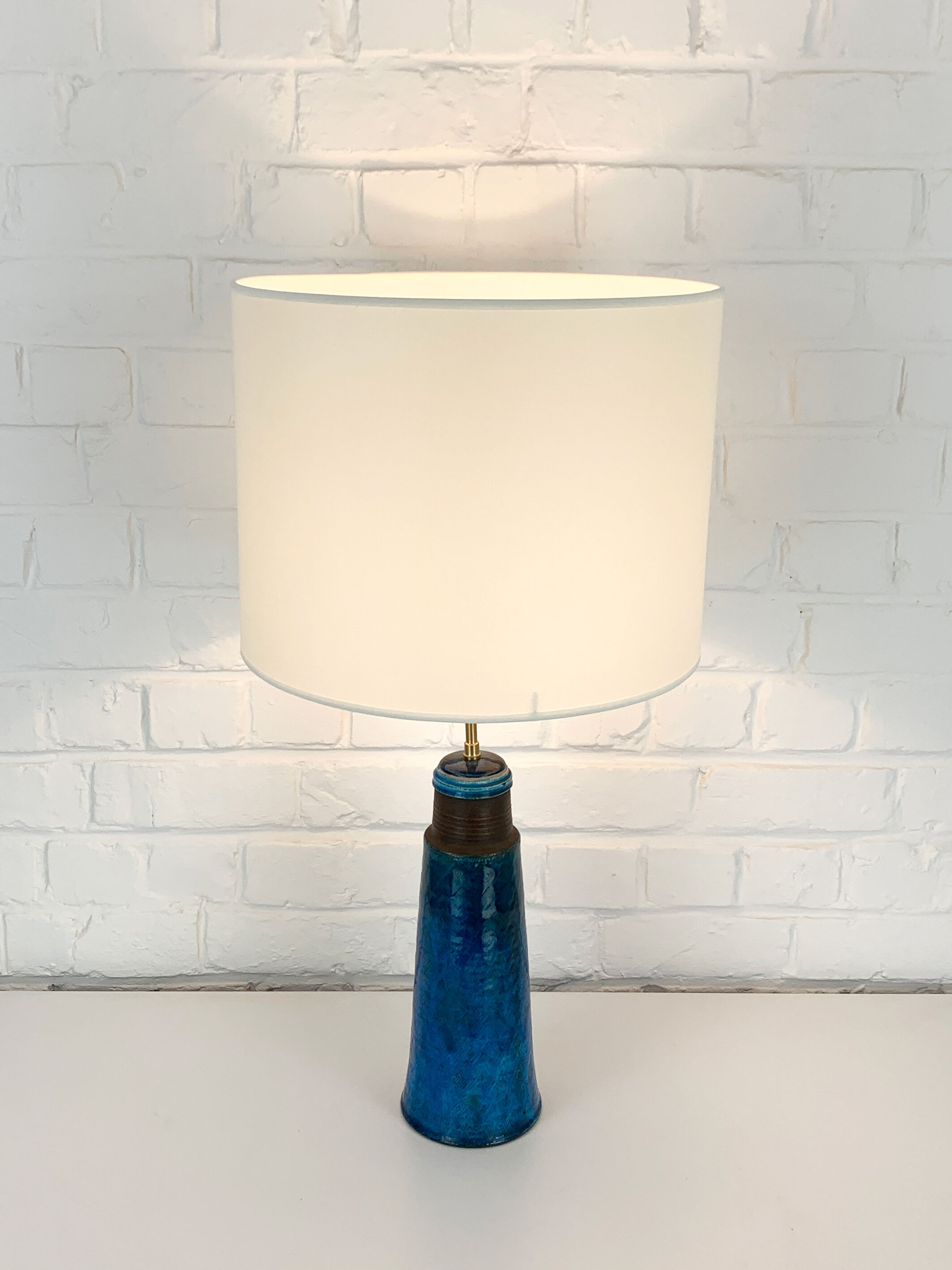 Vintage Scandinavian ceramic table lamp, Nils Kähler for HAK, Denmark, 1960